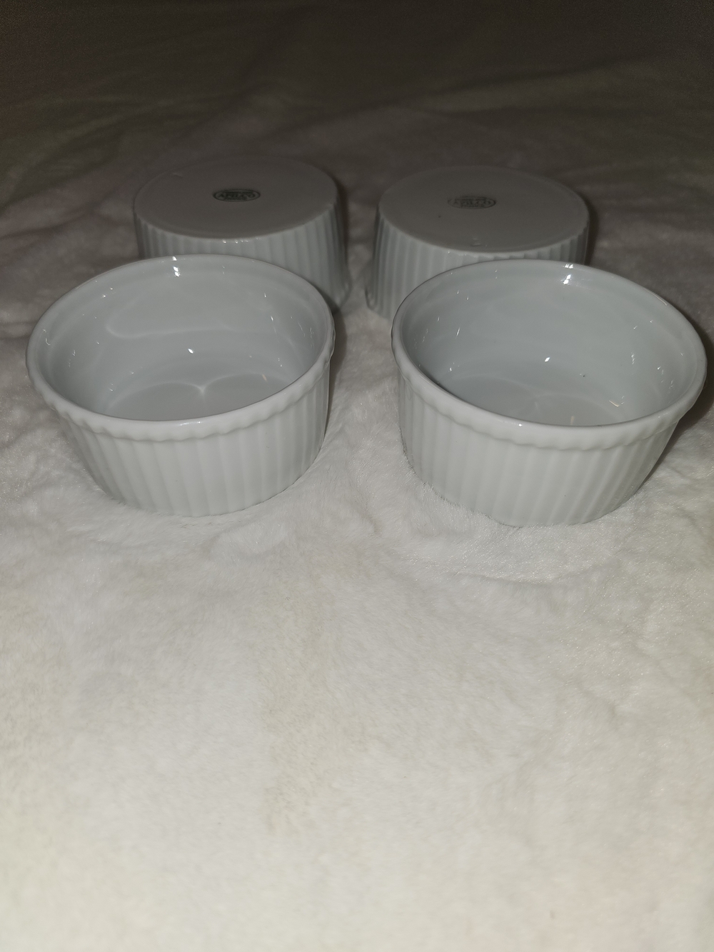 White Apilco Ceramic Ramekin Set - 4 Pack - Picture 3 of 3